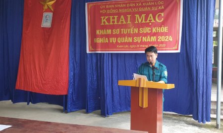 Xã Xuân Lộc tổ chức khám sơ tuyển nghĩa vụ quân sự năm 2024